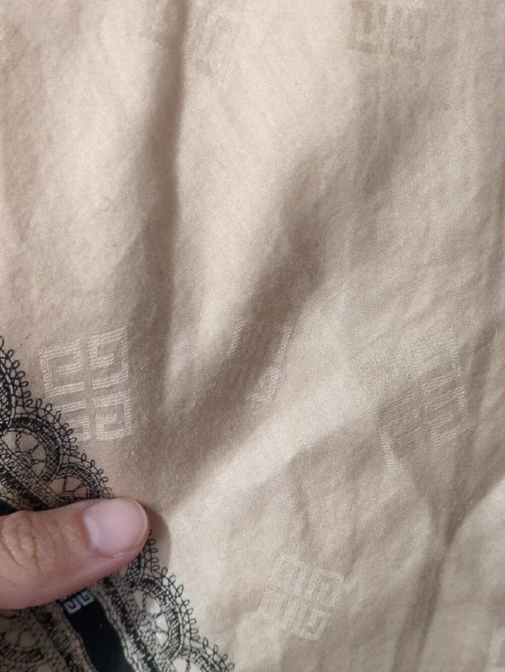 Givenchy Beige  Silk Scarf 22